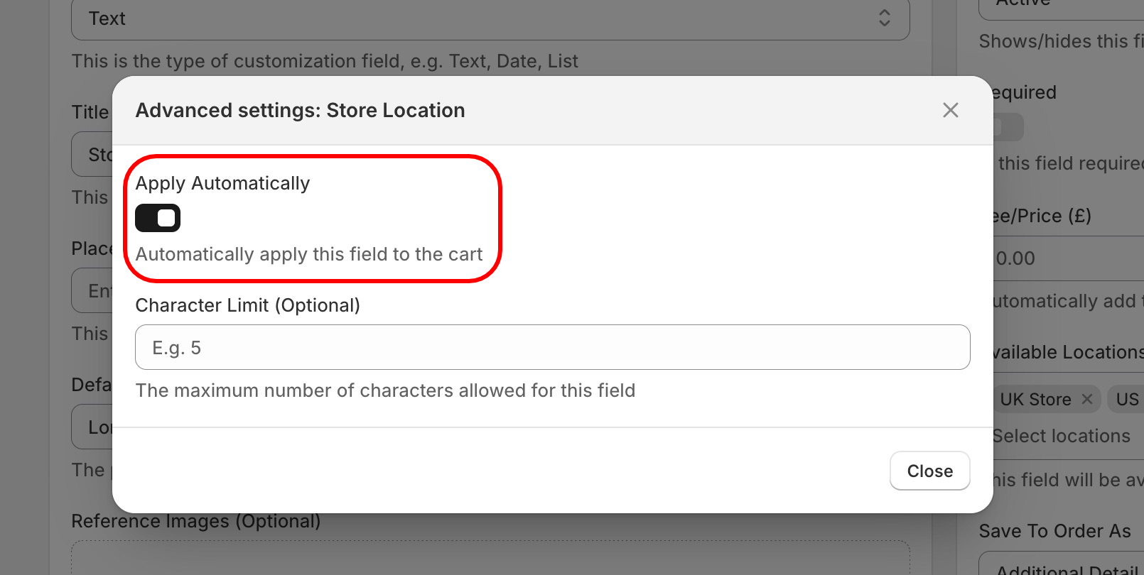 Advanced settings