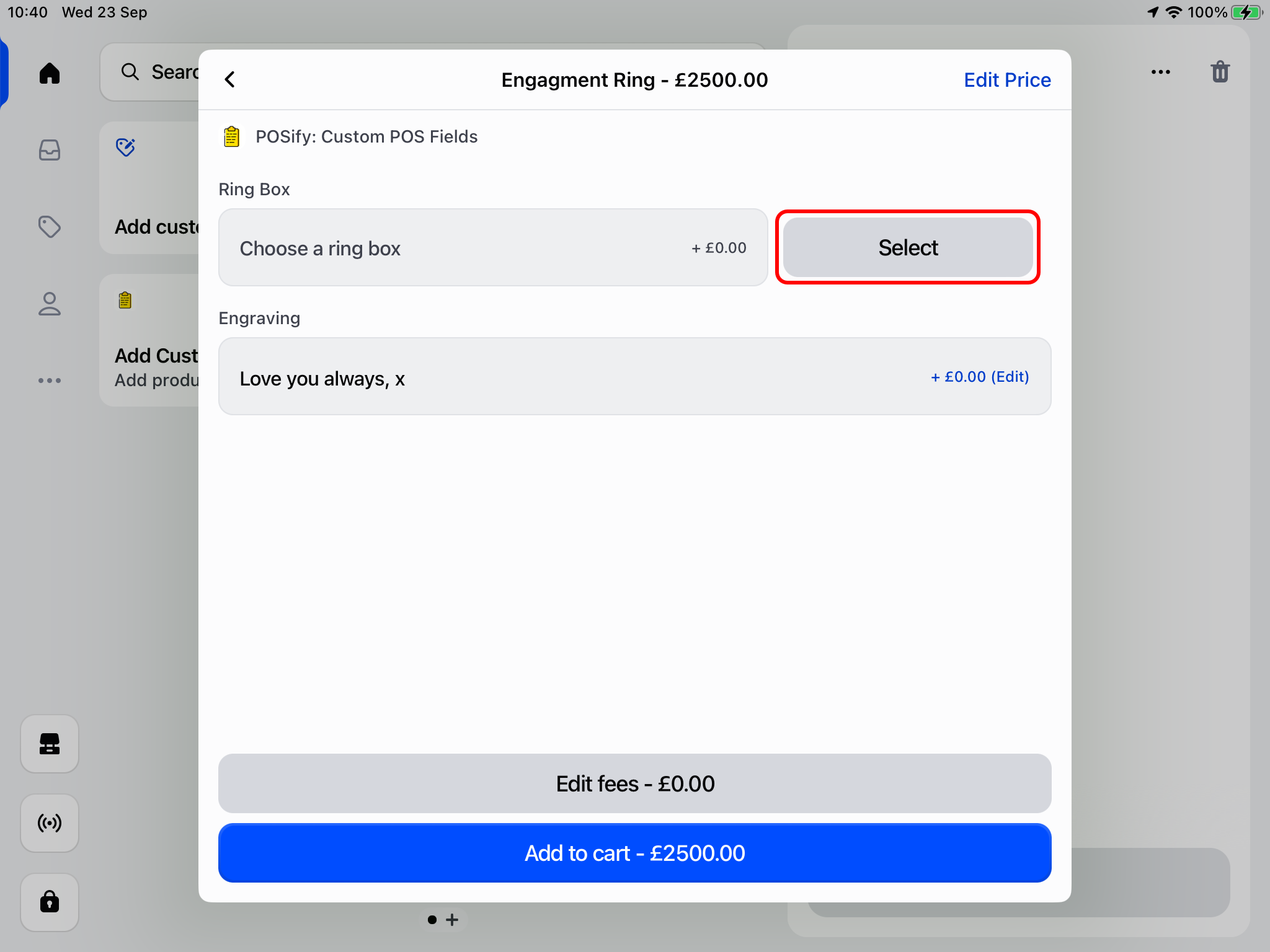 POS select product